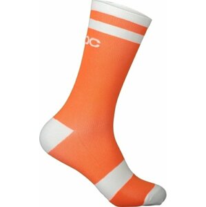 POC Lure MTB Long Sock Zink Orange/Hydrogen White M Cyklo ponožky