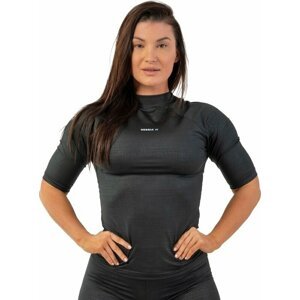 Nebbia Python SnakeSkin Mid Sleeve T-Shirt Black M Fitness tričko
