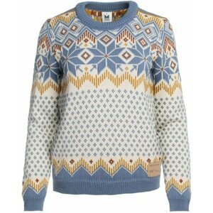 Dale of Norway Vilja Womens Knit Sweater Off White/Blue Shadow/Mustard XS