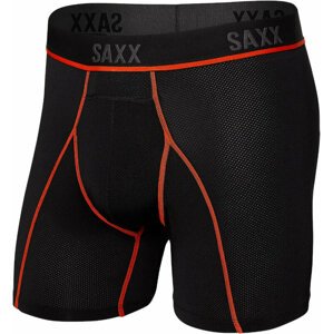 SAXX Kinetic Boxer Brief Black/Vermillion M Fitness bielizeň