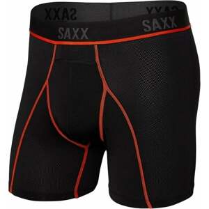 SAXX Kinetic Boxer Brief Black/Vermillion XL Fitness bielizeň