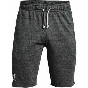 Under Armour Men's UA Rival Terry Shorts Pitch Gray Full Heather/Onyx White 2XL Fitness nohavice