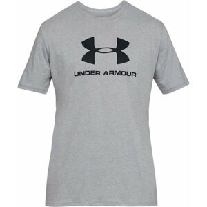 Under Armour Men's UA Sportstyle Logo Short Sleeve Steel Light Heather/Black S Fitness tričko