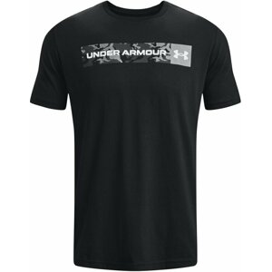 Under Armour Men's UA Camo Chest Stripe Short Sleeve Black/White XL Fitness tričko