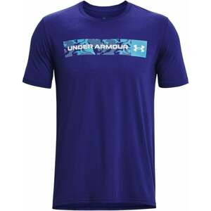 Under Armour Men's UA Camo Chest Stripe Short Sleeve Sonar Blue/White L Fitness tričko