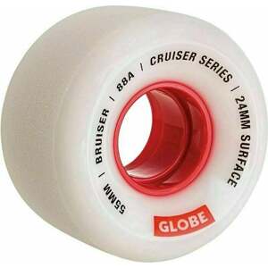 Globe Bruiser Cruiser Skateboard Wheel White/Red 55.0