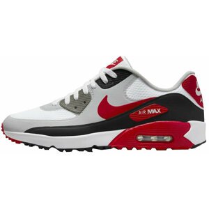 Nike Air Max 90 G Mens Golf Shoes White/Black/Photon Dust/University Red 46