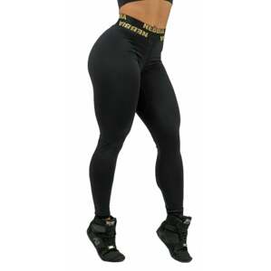 Nebbia Classic High Waist Leggings INTENSE Perform Black/Gold XS Fitness nohavice