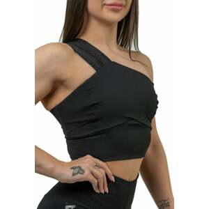 Nebbia High Support Sports Bra INTENSE Asymmetric Black M Fitness bielizeň