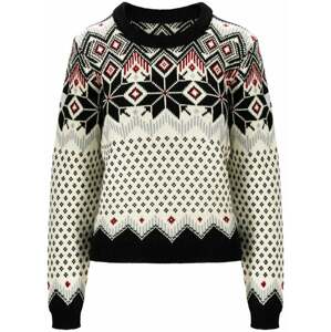 Dale of Norway Vilja Womens Knit Sweater Black/Off White/Red Rose M