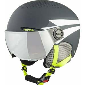 Alpina Zupo Visor Q-Lite Junior Ski helmet Charcoal/Neon Matt M Lyžiarska prilba