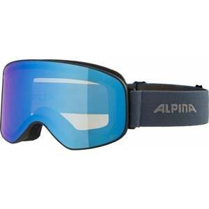 Alpina Slope Q-Lite Ski Goggle Black Blue Matt/Mirror Blue