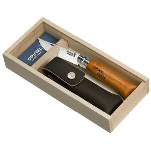 Opinel Wooden Gift Box N°08 Carbon + Sheath Turistický nôž