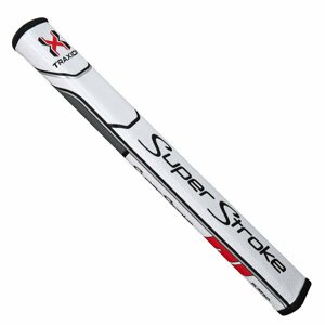 Superstroke Traxion Flatso 3.0 Putter Grip White/Red/Grey