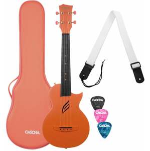 Cascha Carbon Fibre Set Koncertné ukulele Oranžová