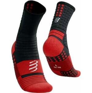 Compressport Pro Marathon Socks Black/High Risk Red T2 Bežecké ponožky