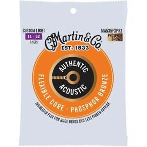Martin Authentic Flexible Core 92/8 Phosphor Bronze Custom Light 3-Pack