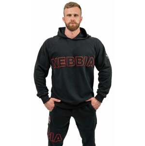 Nebbia Long Pullover Hoodie Legacy Black L Fitness mikina