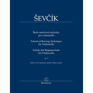 Otakar Ševčík Škola smyčcové techniky pro violoncello op. 2, sešit I a II Noty