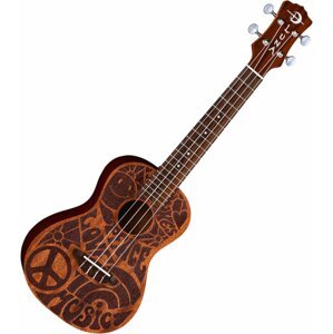 Luna Love Music Peace Koncertné ukulele Mahogany