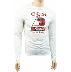 CCM Holiday Mascott Lumber Shirt Long Sleeve Tee White SR S