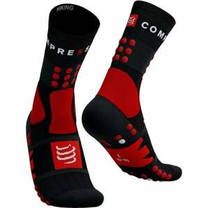 Compressport Hiking Socks Black/Red/White T1 Bežecké ponožky