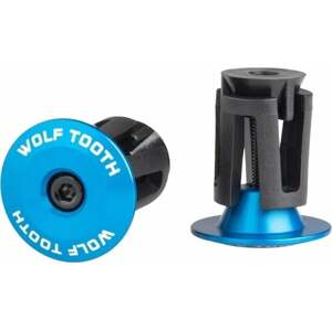 Wolf Tooth Alloy Bar End Plugs Blue Gripy