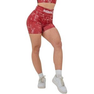 Nebbia High Waisted Leggings Shorts 5" Hammies Red L Fitness nohavice