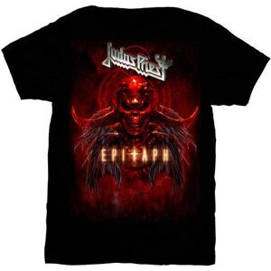 Judas Priest Tričko Epitaph Red Horns Muži Čierna S