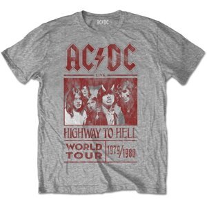 AC/DC Tričko Highway to Hell World Tour 1979/1983 Unisex Šedá XL