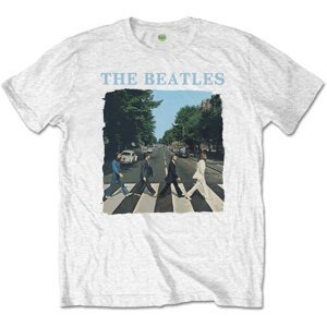 The Beatles Tričko Abbey Road & Logo Unisex White 2XL