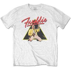 Freddie Mercury Tričko Triangle Unisex White XL
