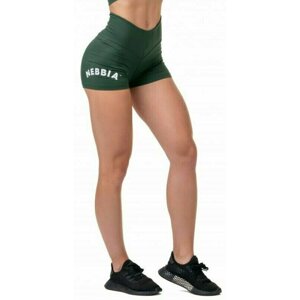 Nebbia Classic Hero High-Waist Shorts Dark Green M Fitness nohavice