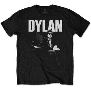 Bob Dylan Tričko At Piano Unisex Black 2XL