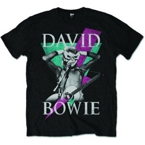 David Bowie Tričko Thunder Unisex Black 2XL