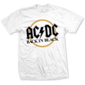 AC/DC Tričko Back in Black Unisex Biela L