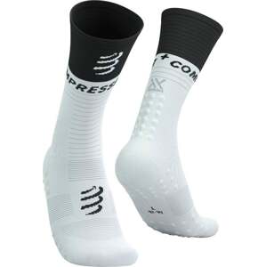 Compressport Mid Compression Socks V2.0 White/Black T3 Bežecké ponožky