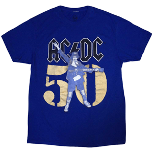 AC/DC Tričko Gold Fifty Blue M