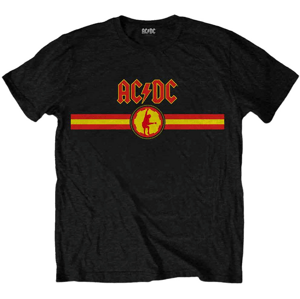 AC/DC Tričko Logo & Stripe Unisex Black M