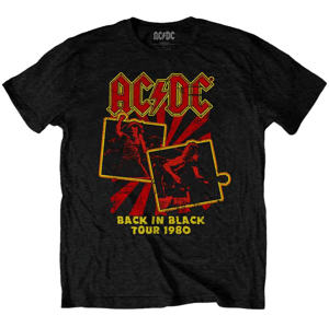 AC/DC Tričko Back in Black Tour 1980 Black M