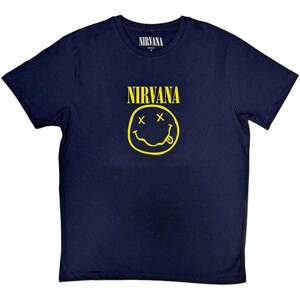 Nirvana Tričko Yellow Smiley Navy 2XL