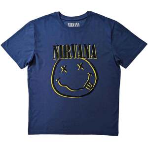 Nirvana Tričko Inverse Smiley Blue M