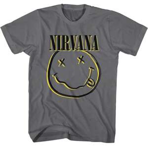 Nirvana Tričko Inverse Smiley Charcoal S