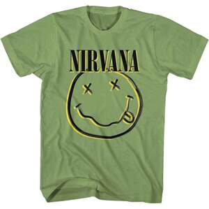 Nirvana Tričko Inverse Smiley Green S