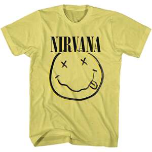 Nirvana Tričko Inverse Smiley Yellow M