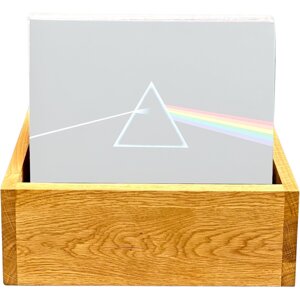 Music Box Designs A Vulgar Display of Vinyl - 12 Inch Vinyl Storage Box, Oiled Oak