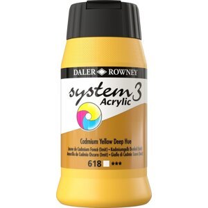 Daler Rowney System3 Akrylová farba 500 ml Cadmium Yellow Deep Hue