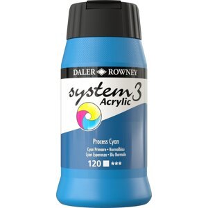Daler Rowney System3 Akrylová farba 500 ml Process Cyan