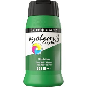 Daler Rowney System3 Akrylová farba 500 ml Phthalo Green