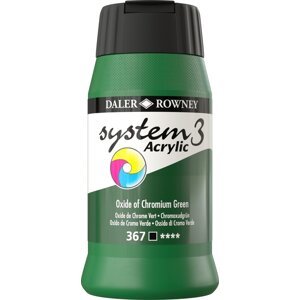 Daler Rowney System3 Akrylová farba 500 ml Oxide of Chromium Green